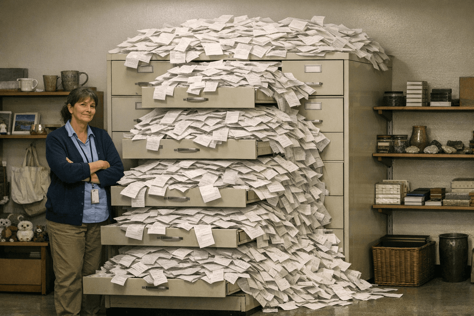 When the records become more valuable than the thing being sold.